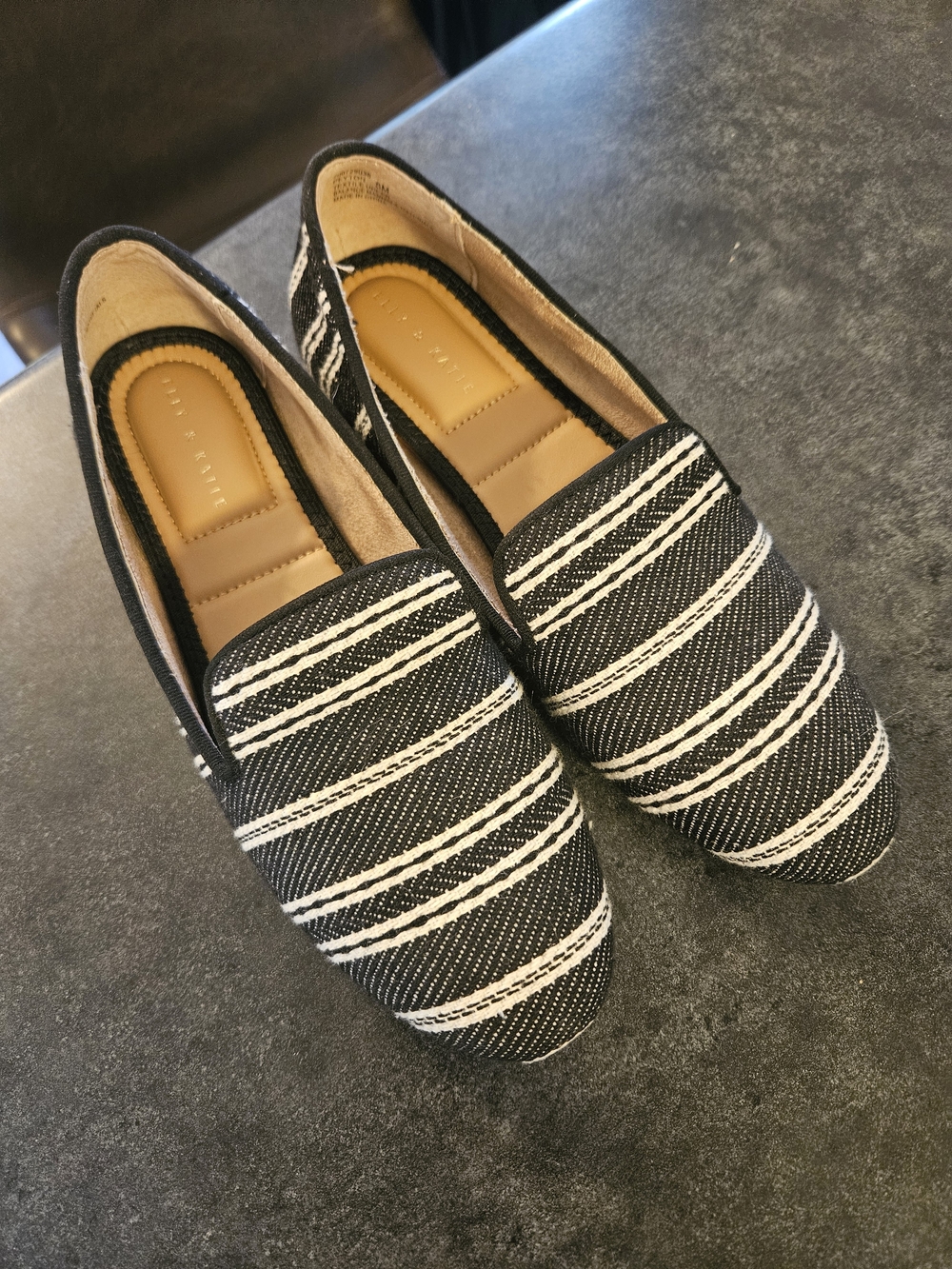 Kelly & Katie Striped Slip-On Loafers for Women